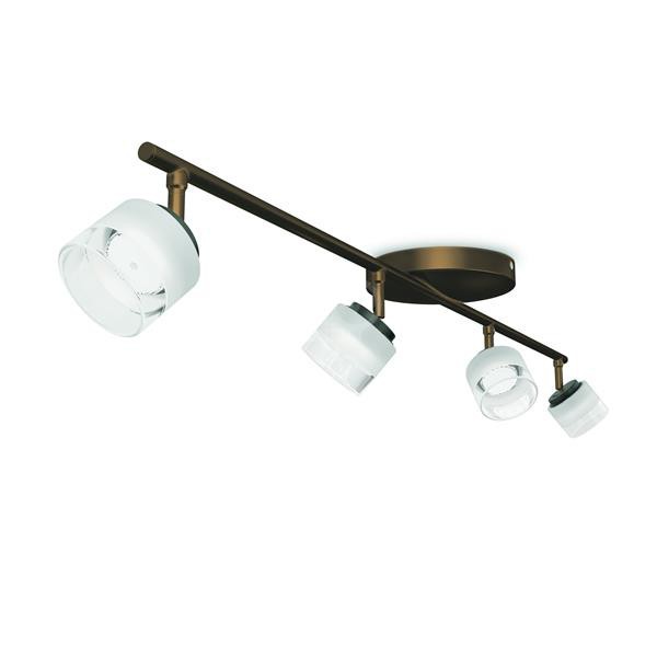 Philips 18786051 Fremont LED bodové svítidlo | Teplá bílá | Barevný kov | Bronz | 4x4W