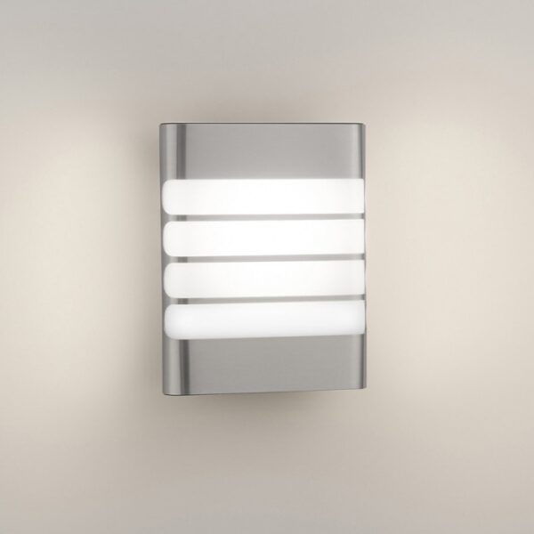 Philips 17273/47/16 Raccoon LED Nástěnné venkovní světlo | Teplá bílá | 3W | Kov | Nerez | 3