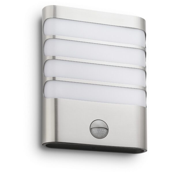 Philips 17274/47/16 Raccoon LED Nástěnné venkovní světlo | Teplá bílá | 3W | Kov | Nerez
