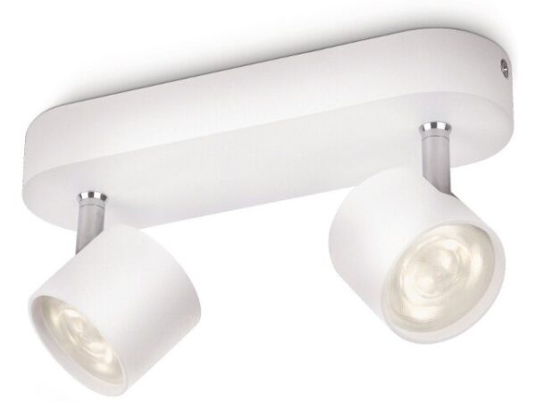 Philips 56242/31/16 Star LED bodové svítidlo | Teplá bílá | Bílá | 2x3W