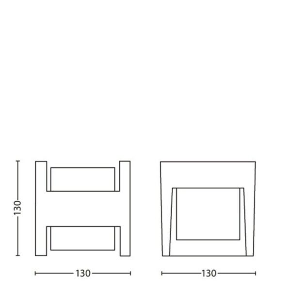 Philips 16459/93/16 Arbour LED Nástěnné venkovní světlo | Teplá bílá | 2x4,5W | Černá