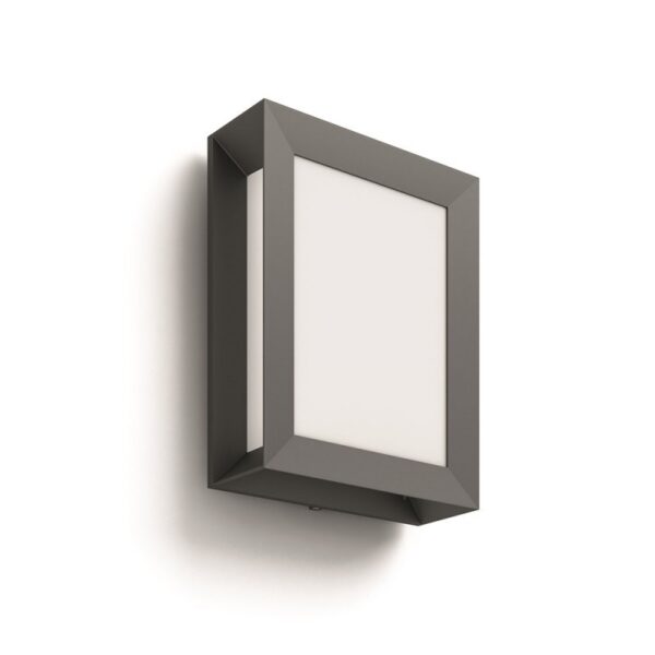 Philips 17293/93/16 LED Nástěnné venkovní světlo | Teplá bílá | 6W | Černá | 2