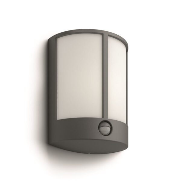 Philips 16465/93/16 Stock LED Nástěnné venkovní světlo | Teplá bílá | 6W | Černá