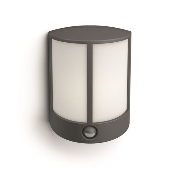 Philips 16465/93/16 Stock LED Nástěnné venkovní světlo | Teplá bílá | 6W | Černá