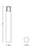 Philips 16467/93/16 Stock LED Zahradní sloupkové světlo | Teplá bílá | 6W | Černá