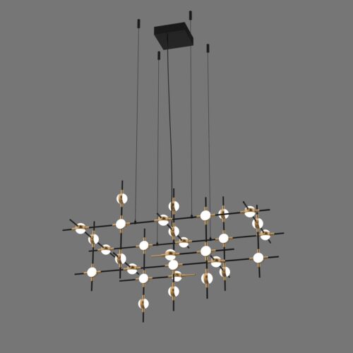 Italux 5900644314554 LED stropní svítidlo | Teplá bílá | Černá | 72W