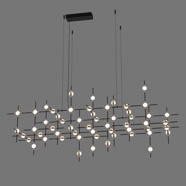 Italux 5900644314547 LED stropní svítidlo | Teplá bílá | Černá | 132W