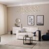 Italux 5900644431848 LED stropní svítidlo | Teplá bílá | Barevný kov | Bílá | Zlatá | 132W