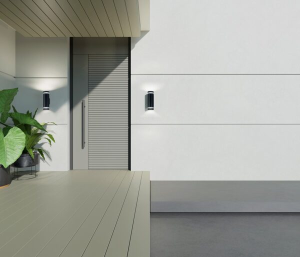 Italux 5902854535408 LED Nástěnné venkovní světlo | Teplá bílá | 14W | Černá