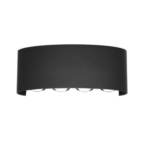 Italux 5902854534487 LED Nástěnné venkovní světlo | 8W | Černá