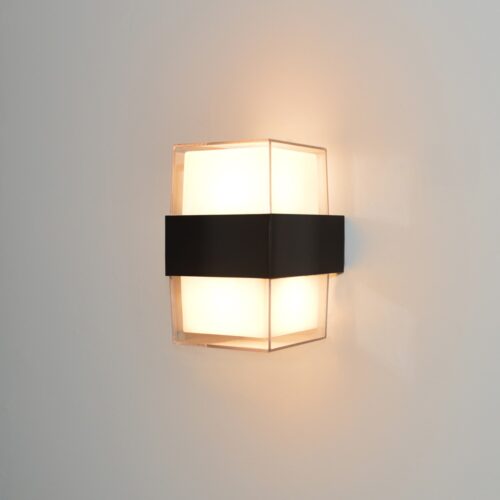 Italux 5902854535521 LED Nástěnné venkovní světlo | Teplá bílá | 10W | Černá