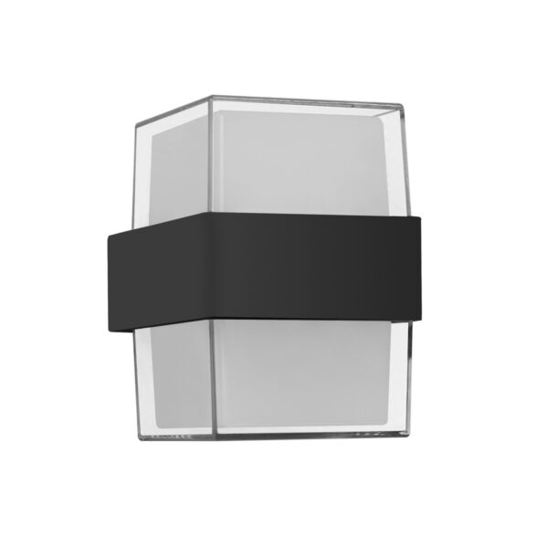 Italux 5902854535521 LED Nástěnné venkovní světlo | Teplá bílá | 10W | Černá