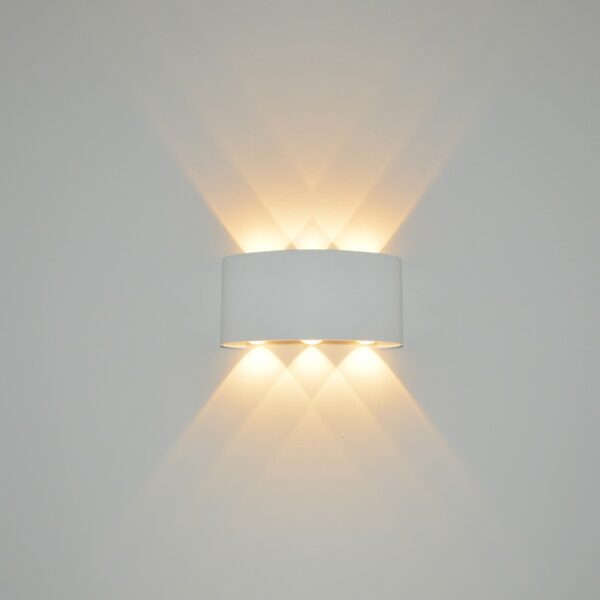 Italux 5902854534470 LED Nástěnné venkovní světlo | Teplá bílá | 8W | Bílá
