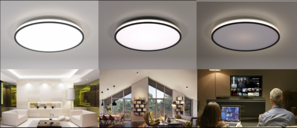 Philips 8719514432048 Ozziet LED stropní svítidlo | Přírodní bílá | 22W | Černá