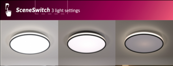 Philips 8719514432123 Ozziet LED stropní svítidlo | Přírodní bílá | 36W | Černá