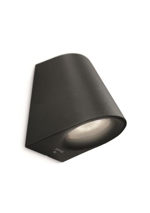Philips 17287/30/16 Virga LED Nástěnné venkovní světlo | Teplá bílá | 4W | Černá