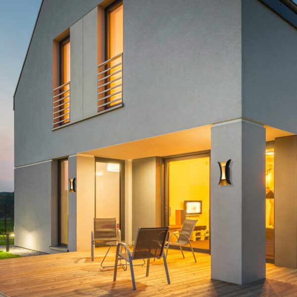 Italux 5900644431572 LED Nástěnné venkovní světlo | Přírodní bílá | Barevný kov | Černá | Zlatá | 10W