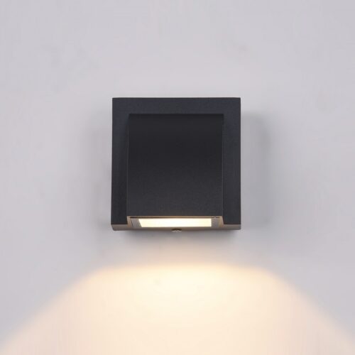 Italux 5902854530175 LED Nástěnné venkovní světlo | Teplá bílá | Černá | 3W