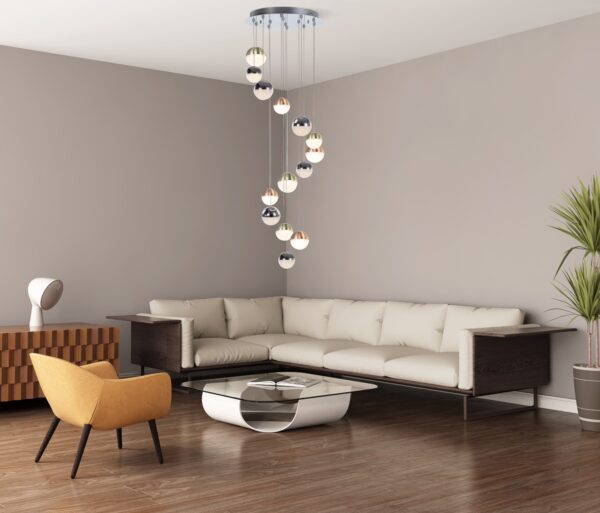 Italux 5900644315988 LED stropní svítidlo | Teplá bílá | Chrom | Kov | 58,8W