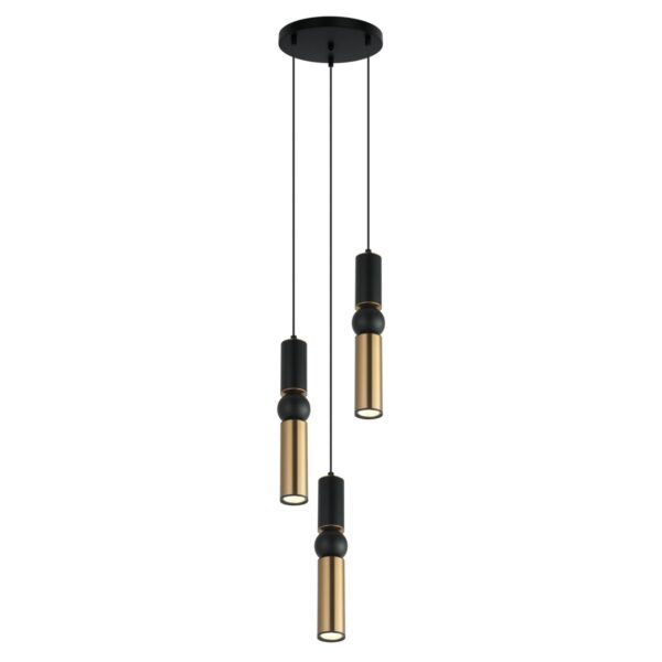 Italux 5900644430858 Lustr | GU10 | Barevný kov | Bronz | Černá
