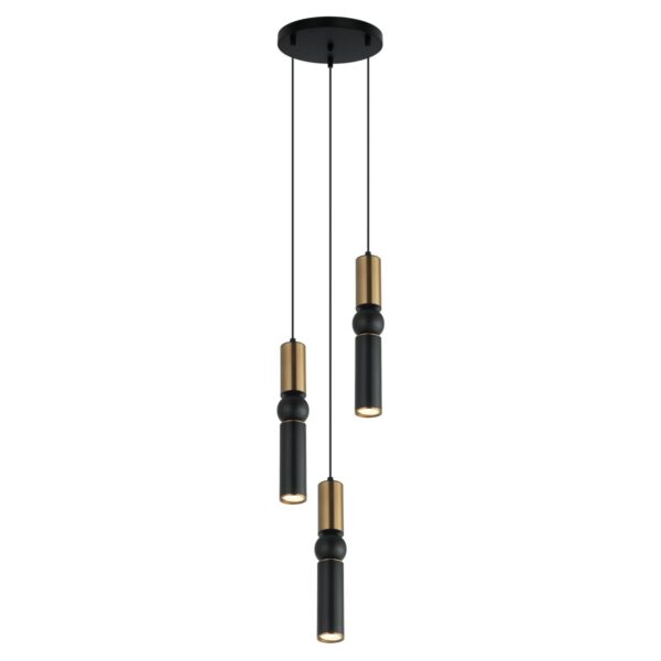 Italux 5900644430803 Lustr | GU10 | Barevný kov | Bronz | Černá