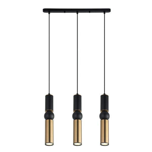 Italux 5900644432234 Lustr | GU10 | Barevný kov | Bronz | Černá