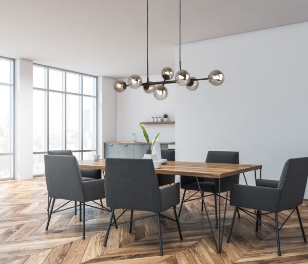 Italux 5900644315315 Skleněný lustr | G9 | Černá