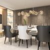 Italux 5900644315322 Skleněný lustr | G9 | Barevný kov | Mosaz