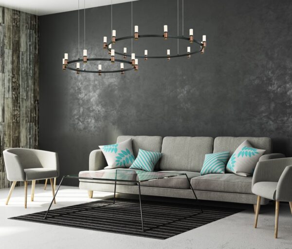 Italux 5900644316299 LED stropní svítidlo | Teplá bílá | Černá | 84W