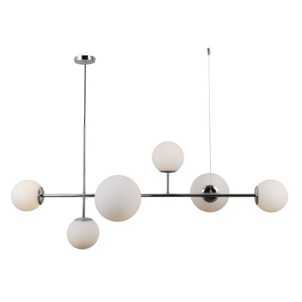 Italux 5900644315803 Skleněný lustr | Chrom | Kov