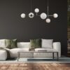 Italux 5900644315803 Skleněný lustr | Chrom | Kov