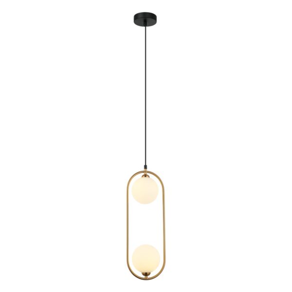 Italux 5900644432296 Lustr | G9 | Barevný kov | Bílá | Bronz