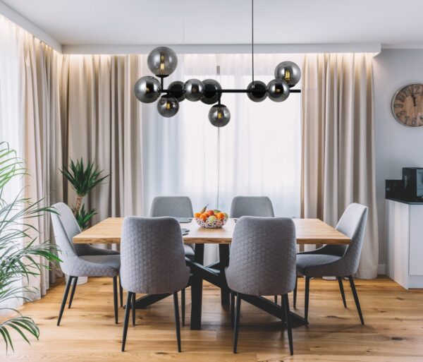 Italux 5900644316534 Skleněný lustr | G9 | Černá