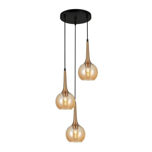Italux 5902854536733 Lustr | E27 | Barevný kov | Bronz