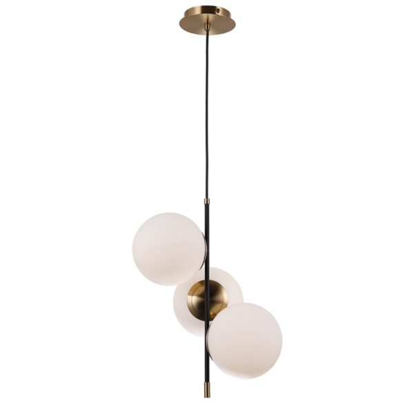 Italux 5900644319825 Lustr | E14 | Barevný kov | Bílá | Bronz | Černá