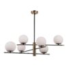 Italux 5900644319856 Lustr | E14 | Barevný kov | Bílá | Bronz | Černá