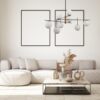 Italux 5900644430032 Lustr | E14 | Barevný kov | Bílá | Bronz | Černá