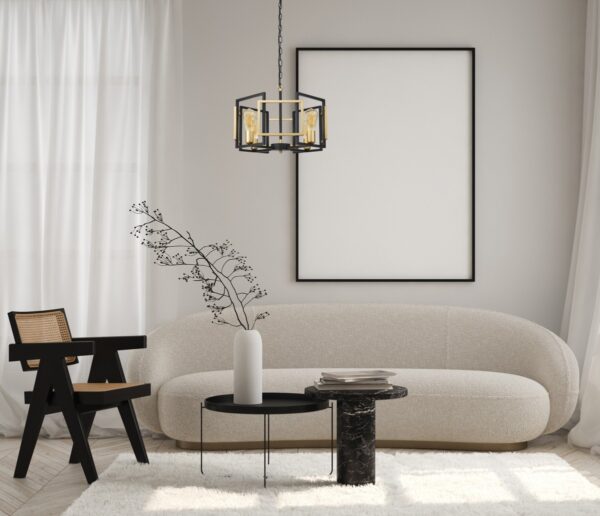 Italux 5900644432500 Lustr | E27 | Barevný kov | Černá | Zlatá