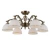 Italux 5900644318149 Lustr | E27 | Barevný kov | Bílá | Bronz