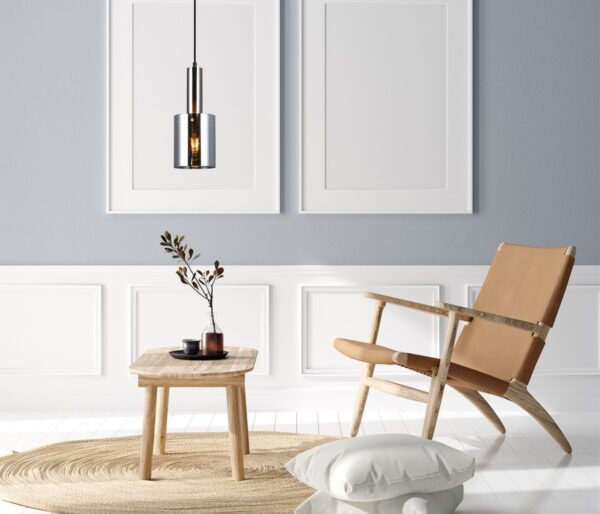 Italux 5900644311249 Skleněný lustr | E27 | Kov | Nikl