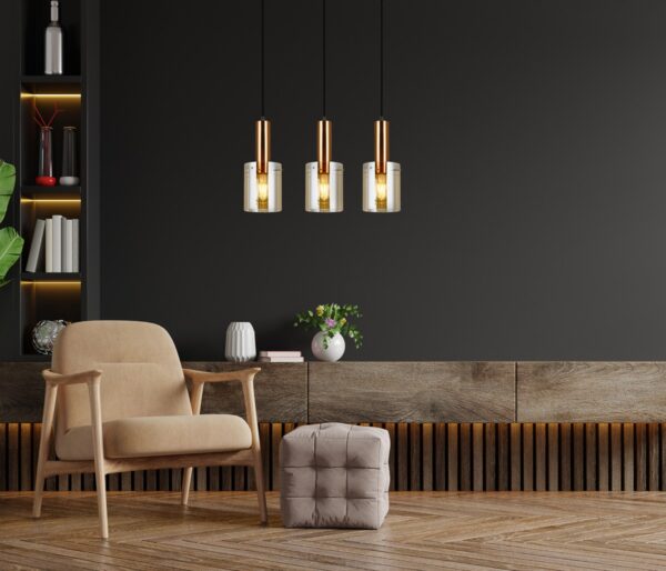 Italux 5900644311225 Lustr | E27 | Barevný kov | Mosaz