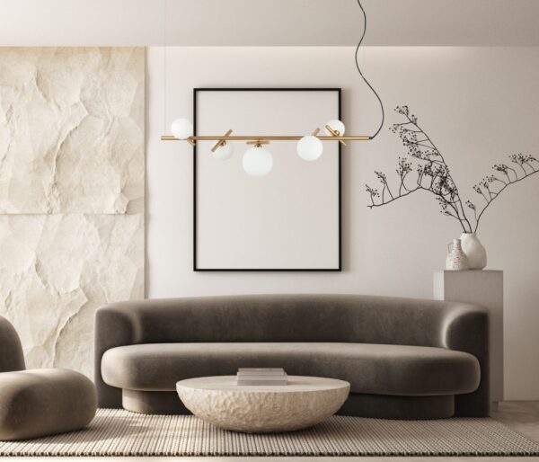 Italux 5900644433033 Lustr | G9 | Barevný kov | Bílá | Mosaz