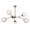 Italux 5900644319054 Lustr | E14 | Barevný kov | Bílá | Bronz
