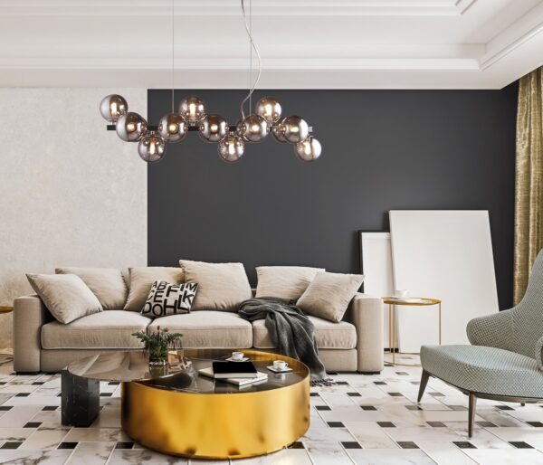 Italux 5900644315742 Skleněný lustr | G9 | Chrom | Kov