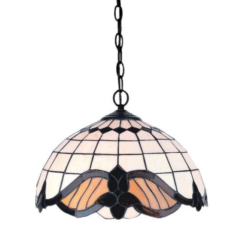 LUXERA 92000146 Tiffany Lustr | E27 | Hnědá