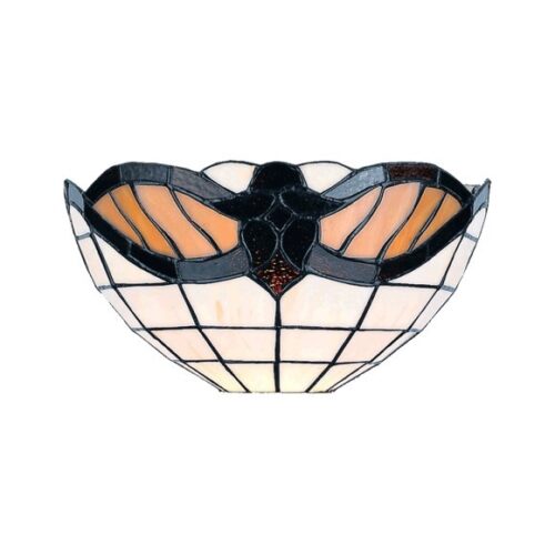 LUXERA 92000148 Tiffany Nástěnné svítidlo | E14 | Hnědá