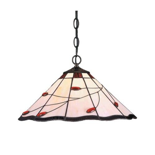 LUXERA 92000172 Tiffany Lustr | E27 | Hnědá