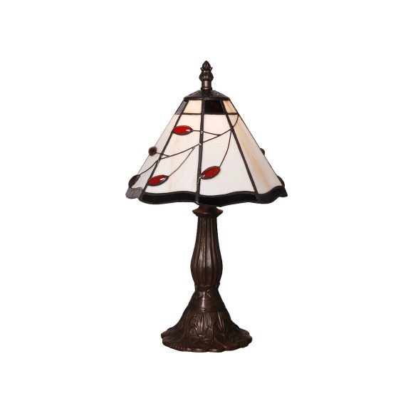 LUXERA 92000173 Tiffany Stolní lampička | E14 | Hnědá