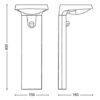 Philips 8719514476851 Tyla LED Nástěnné venkovní světlo | Teplá bílá | Černá | 9W