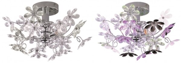 Trio R20012017 Flower Nástěnné svítidlo | E14 | Chrom | Kov